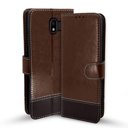 Pikkme brown & coffee flip cover for Samsung J2 (2018)