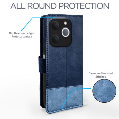 Pikkme Realme Narzo 80 Lite 4G/C71 5G Magnetic navy & light blue mobile flip cover – photo 4