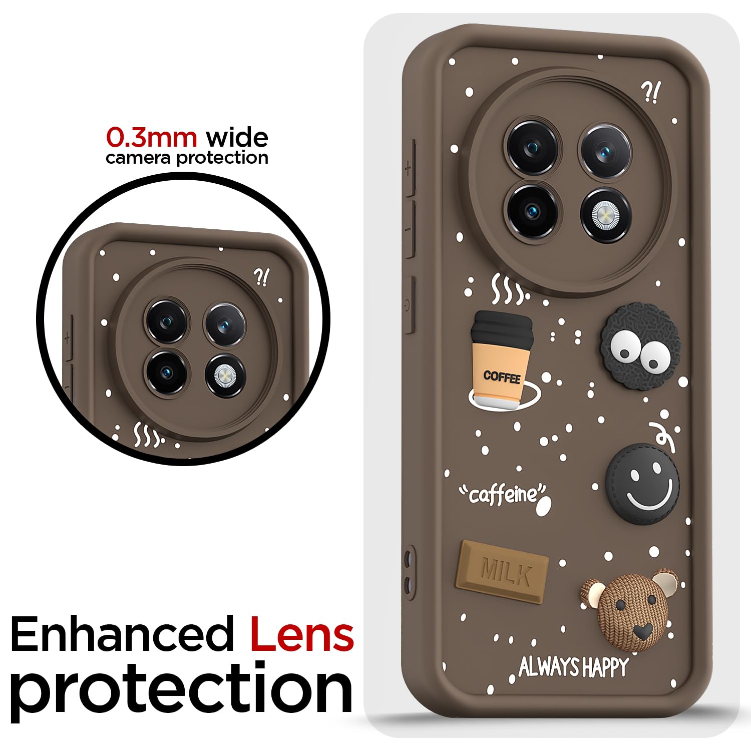 Pikkme Realme 13 Plus 5G/P1 Silicone brown back cover – photo 5