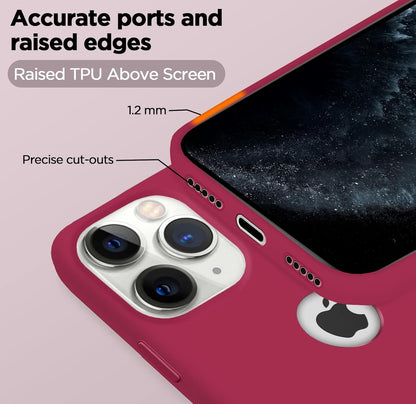 Pikkme iPhone 11 Pro Super Soft Silicone Back Case (Rose Red)