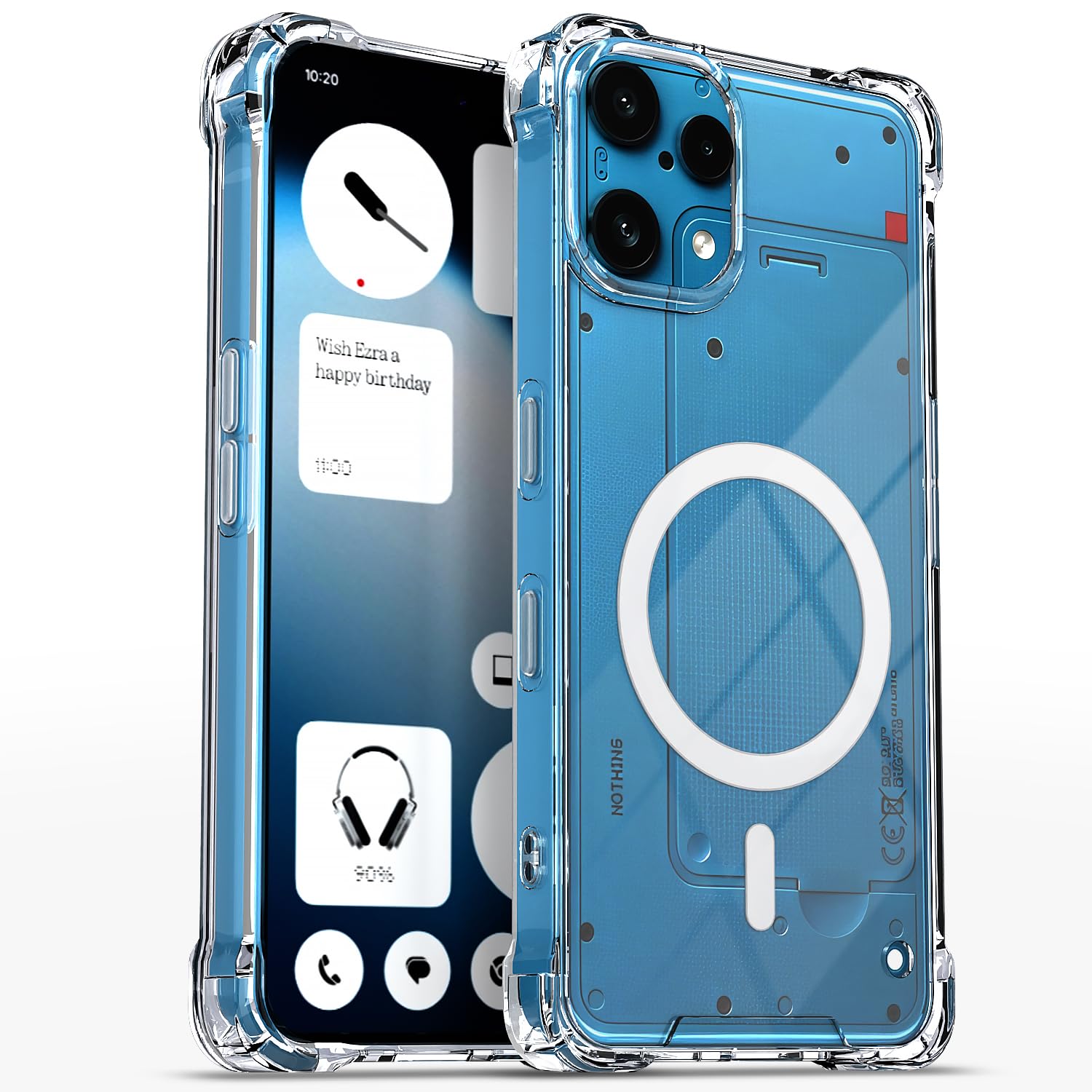 Pikkme transparent mag-safe MagSafe mobile cover for Nothing Phone 3a Lite 5G