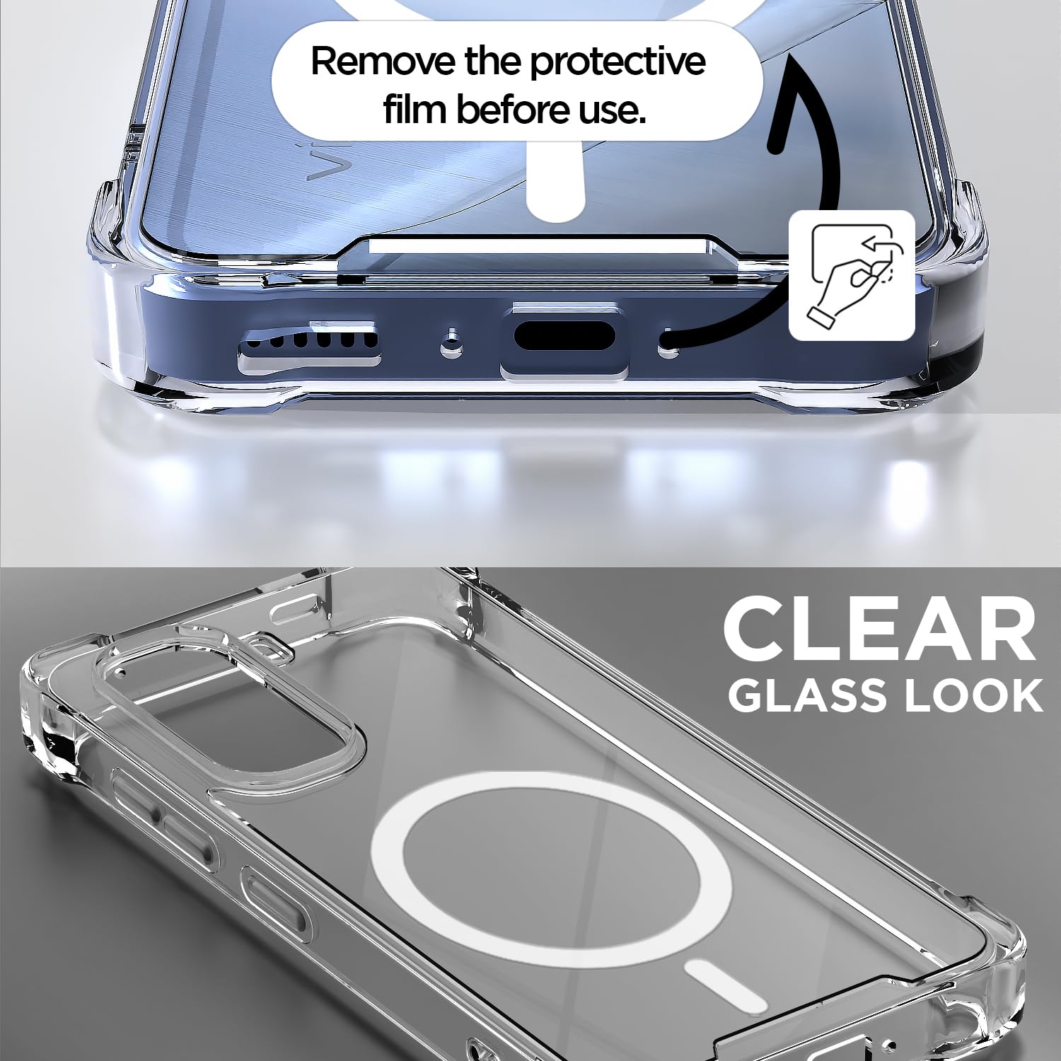 Pikkme Vivo T5 Pro 5G transparent mag-safe mobile back cover – photo 3