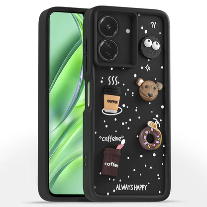 Black Silicone mobile cover for Redmi 13C 4G/3D – Pikkme
