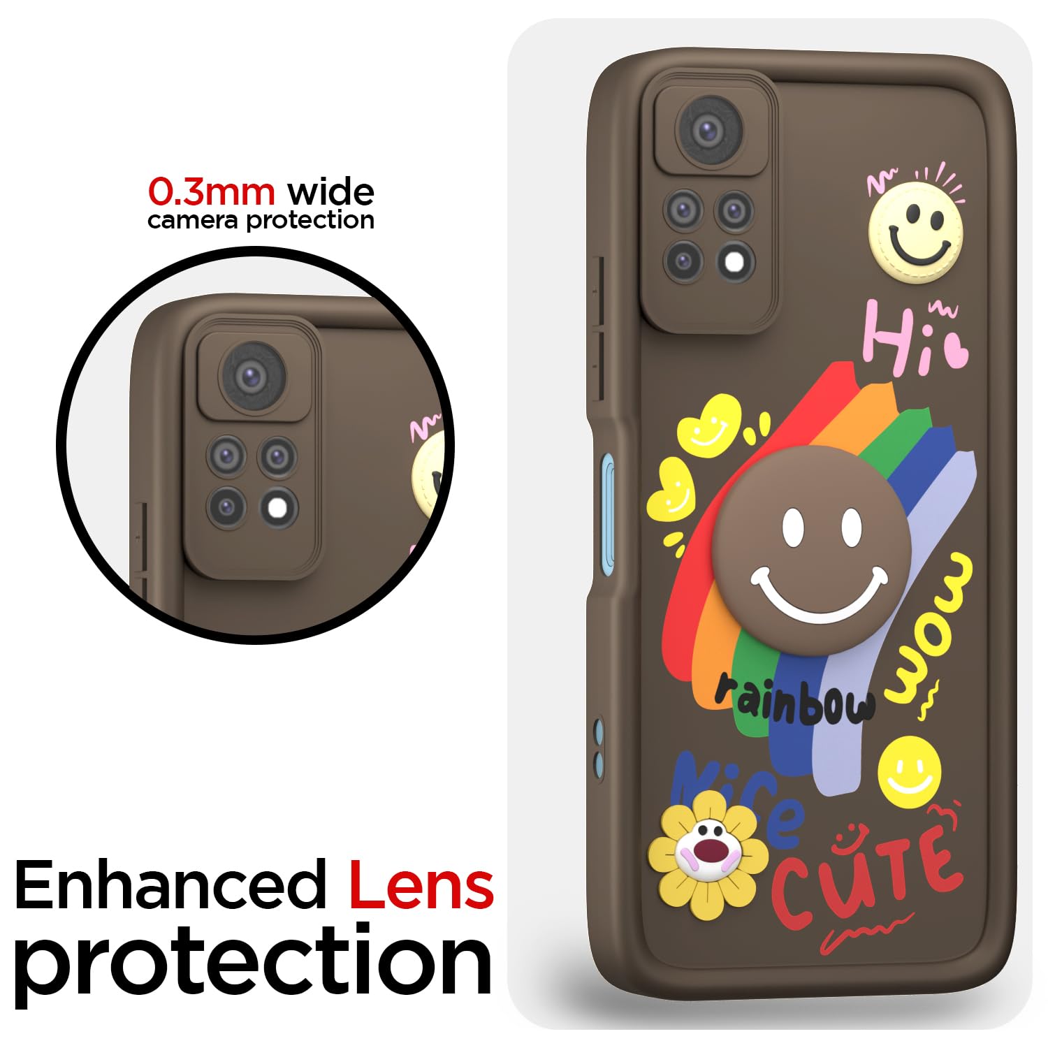 Redmi Note 11 Pro/Note 11 Pro Plus 5G Soft Silicone mobile back cover in brown by Pikkme – photo 5