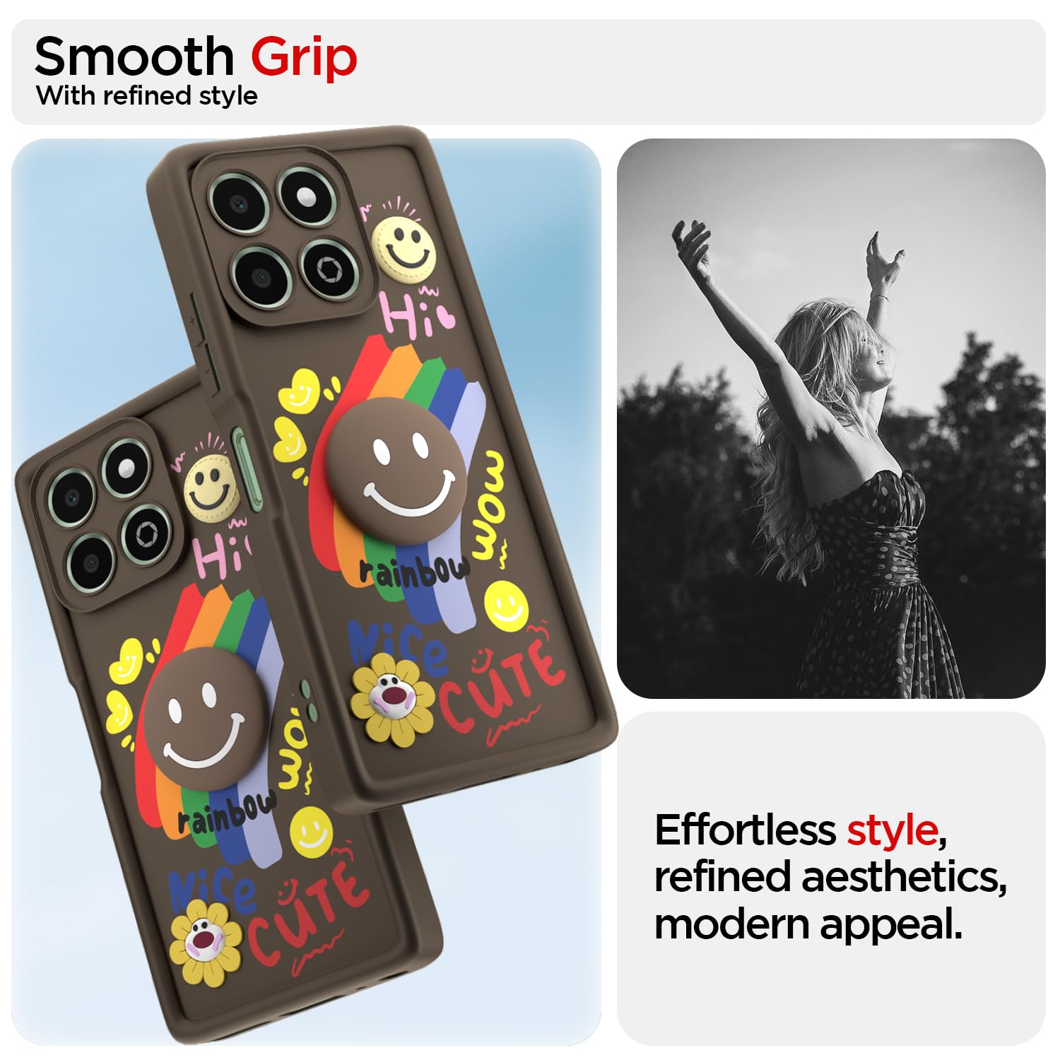 Pikkme brown mobile back cover for Honor X6b – photo 2