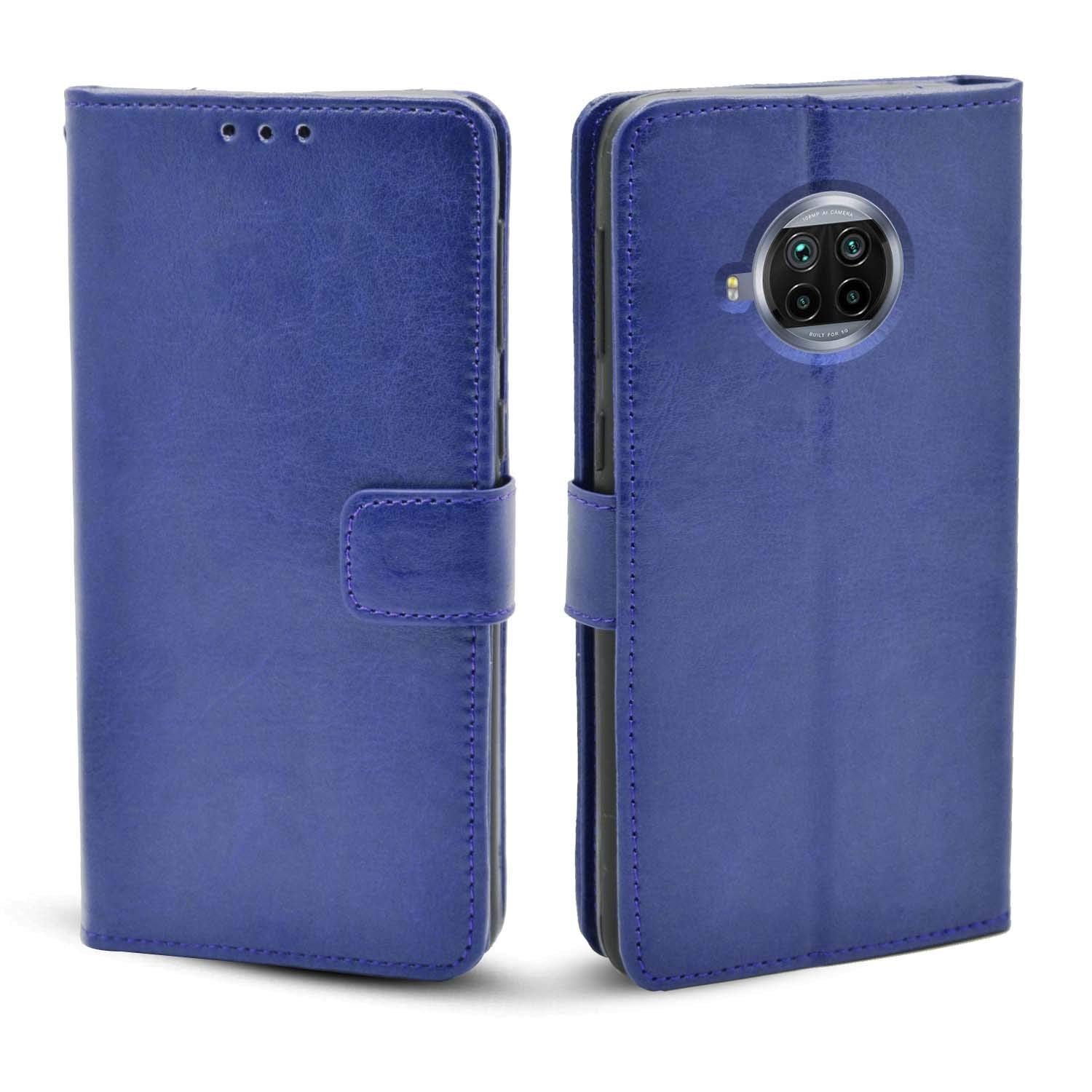 Mi 10i 5G wallet flip cover in blue by Pikkme