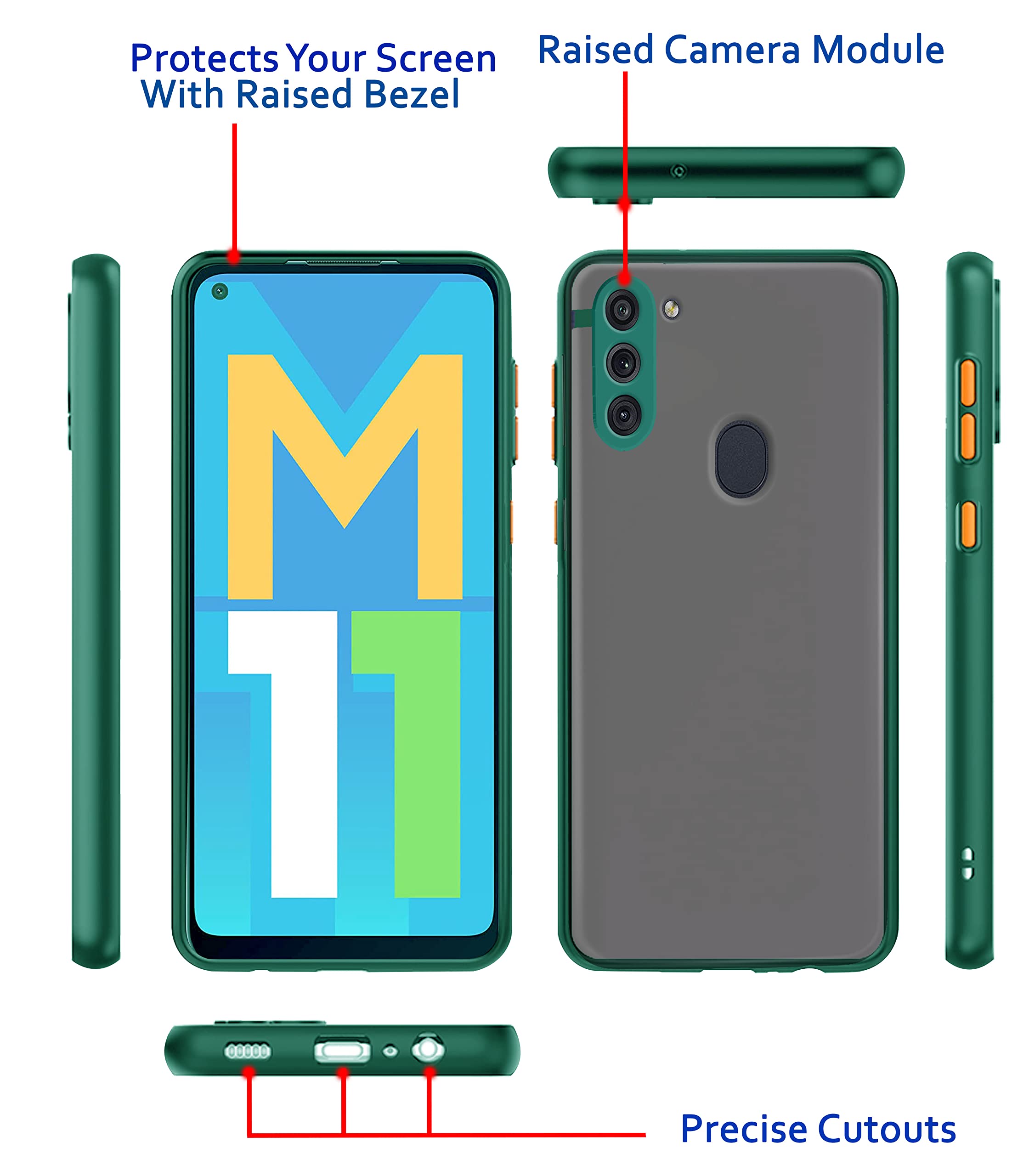 Light green Matte mobile cover for Samsung M11 – Pikkme – photo 3