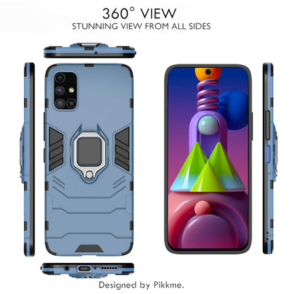 Pikkme Samsung Galaxy M31s D5 Tough Armor Back Cover | Blue