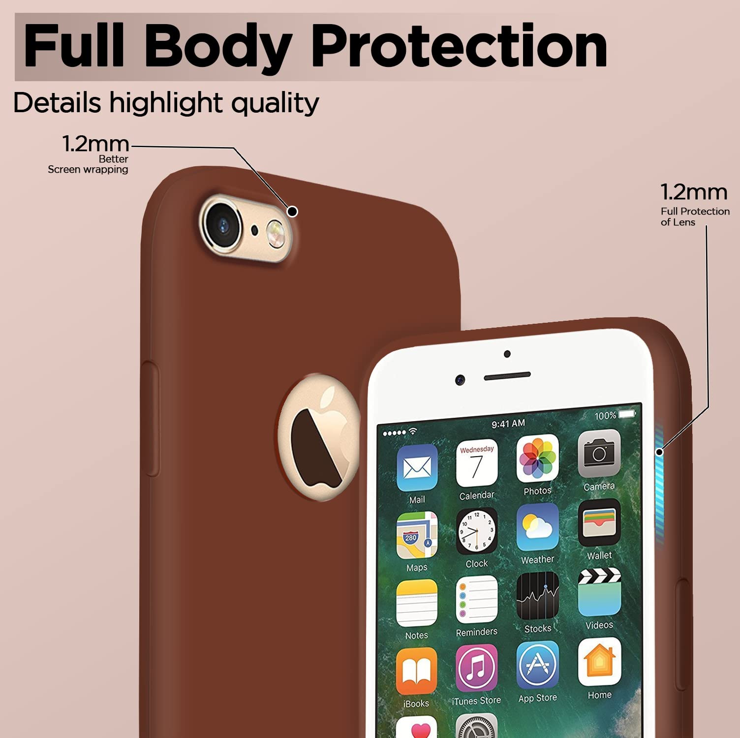 Pikkme brown Soft Silicone mobile cover for iPhone 6/6S – photo 3