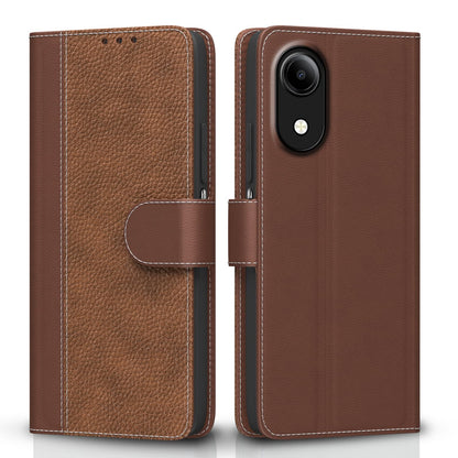 Pikkme tan wallet flip cover for Vivo T5e