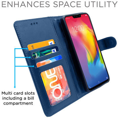 Vivo Y83 Pro Wallet flip case in blue by Pikkme – photo 3