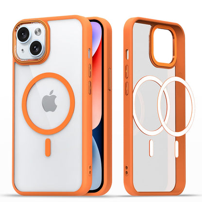 Pikkme orange mag-safe mobile cover for iPhone 15