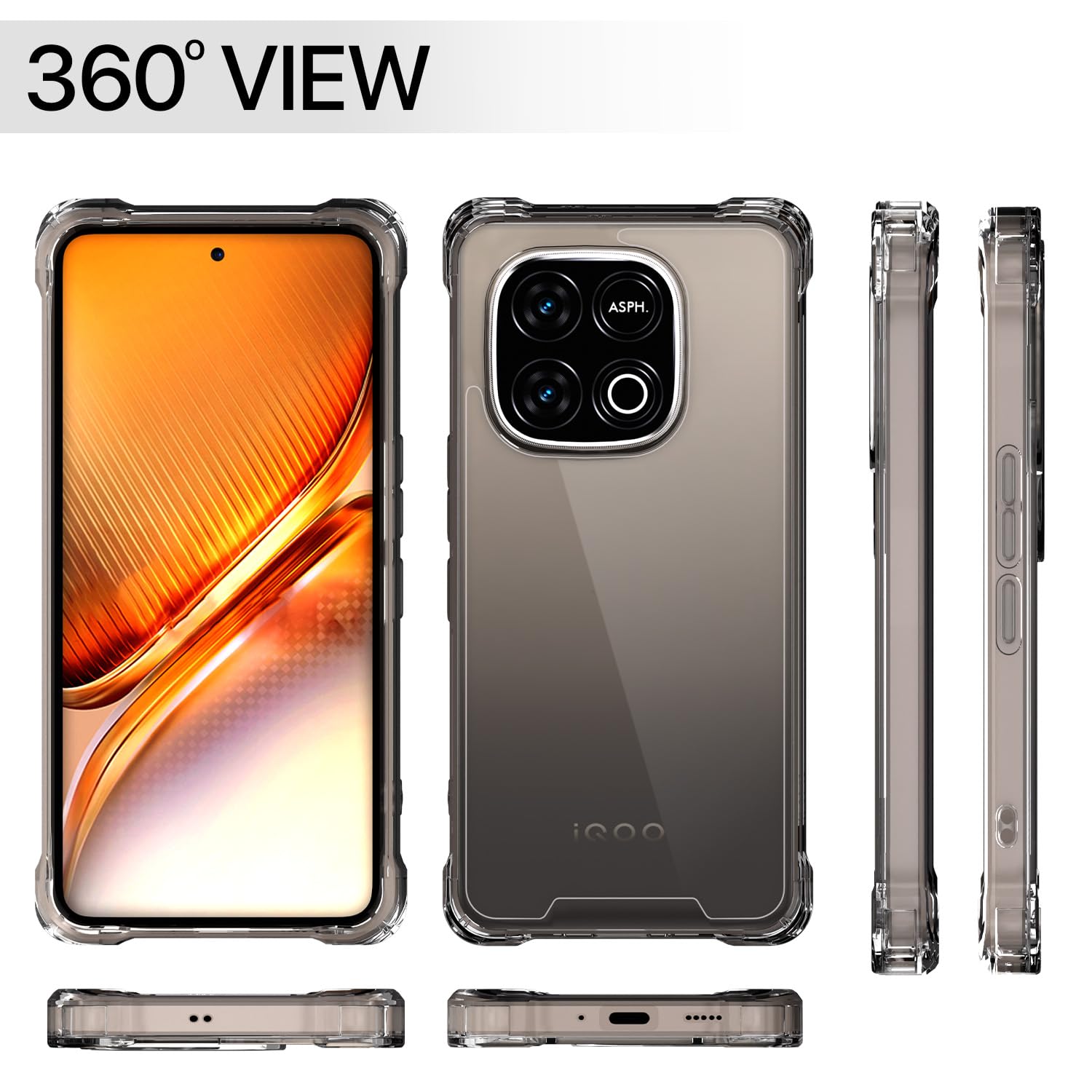Pikkme iQOO Neo 10 5G / Vivo Y300 GT 5G PC + TPU Crystal Clear Transparent Back Cover (Transparent)