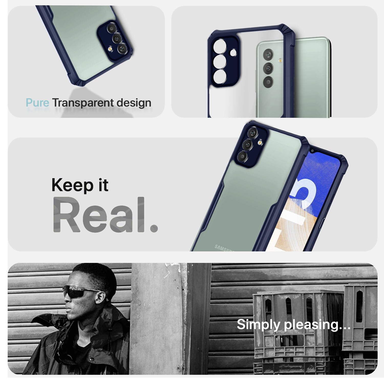 Samsung f13 5G Hybrid mobile cover in blue by Pikkme – photo 4