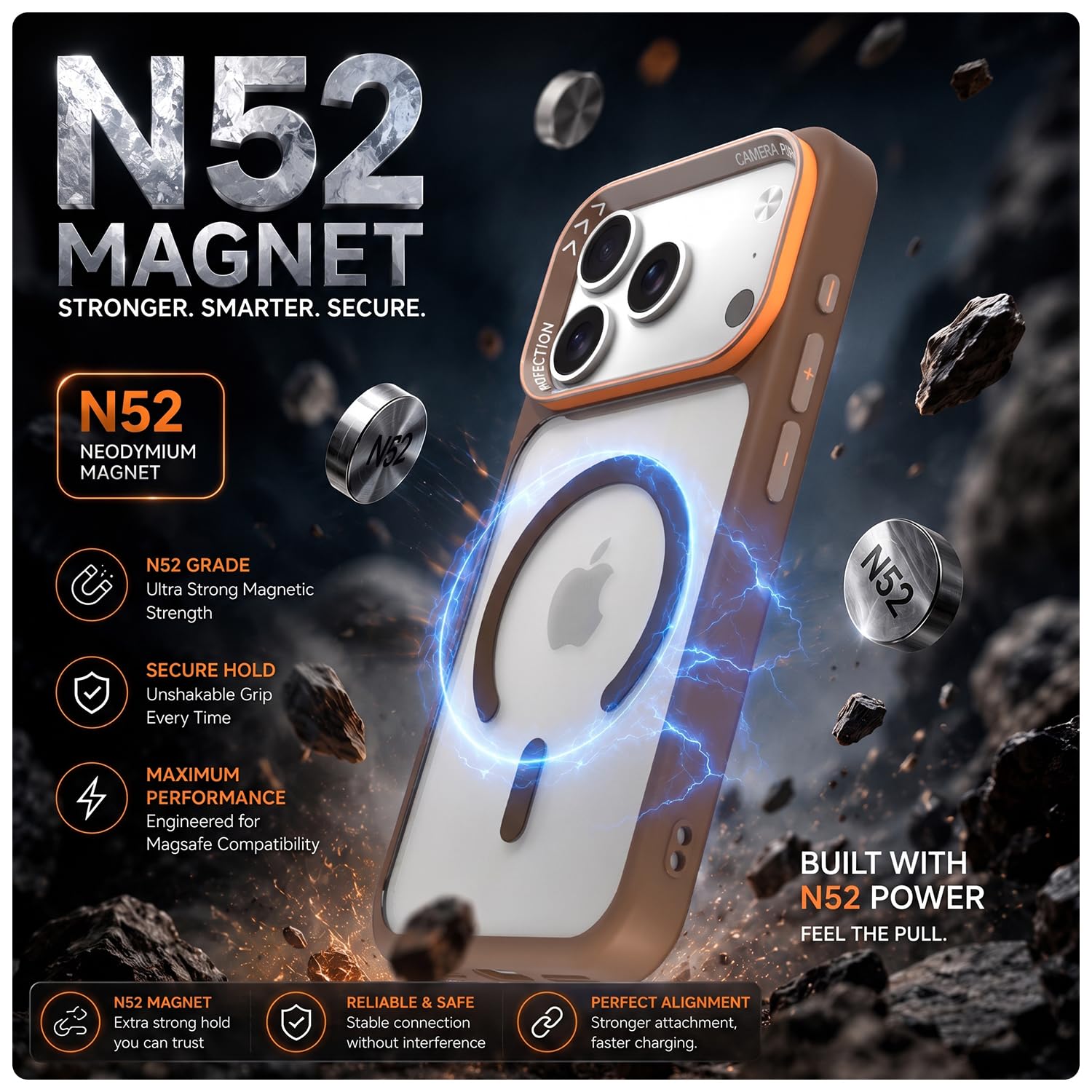 Pikkme iPhone 17 Pro MagSafe brown mag-safe mobile back cover – photo 3