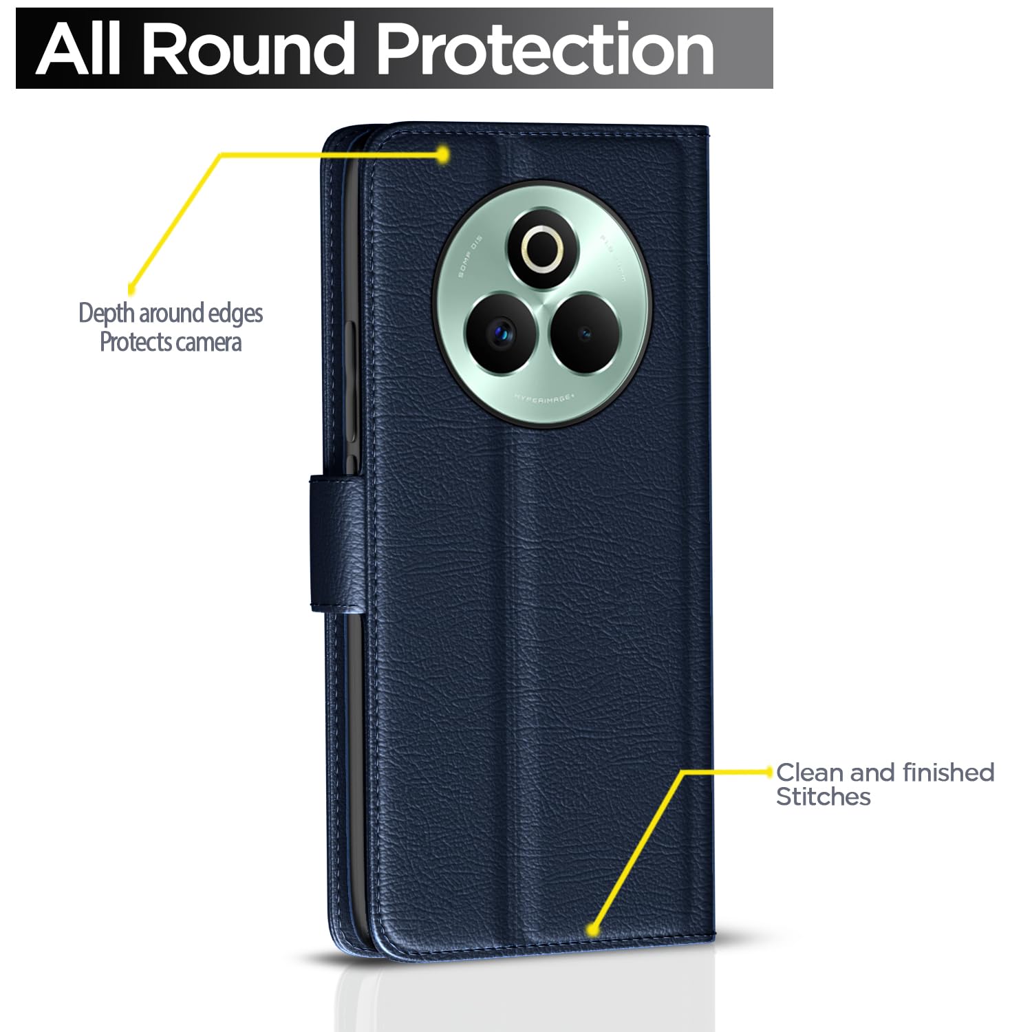 Pikkme blue Wallet wallet flip cover for Realme P3 Pro 5G – photo 4