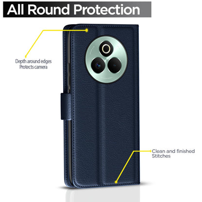 Pikkme blue Wallet wallet flip cover for Realme P3 Pro 5G – photo 4