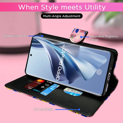 Pikkme pink flower Wallet wallet flip cover for Oppo Reno 10 5G – photo 5