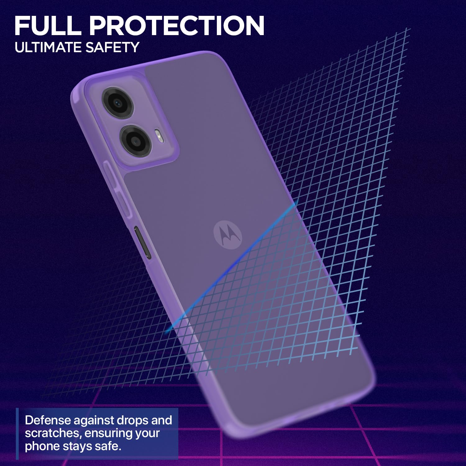 Pikkme purple Clear mobile back cover for Moto G34/G45 5G – photo 2