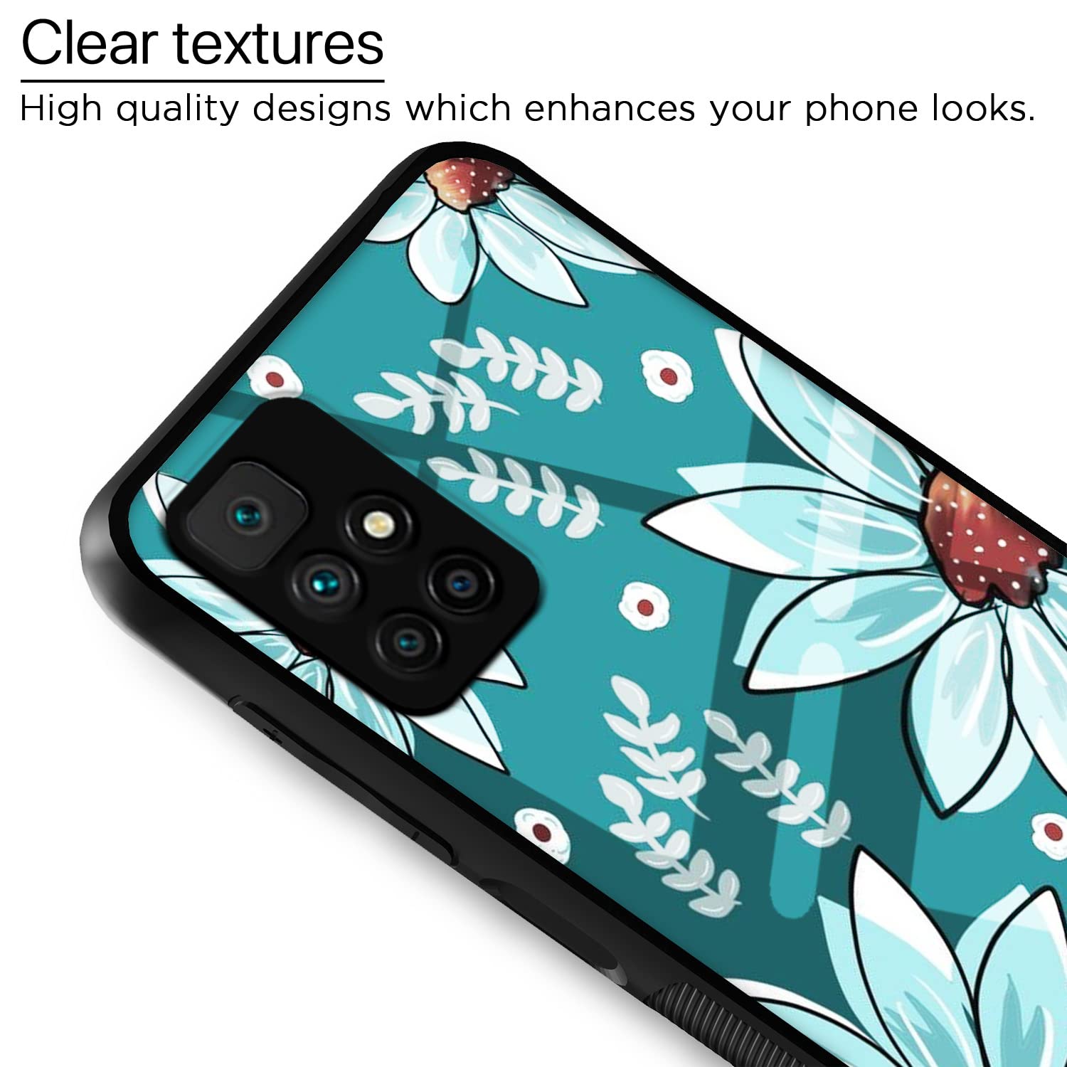 Redmi 10 Prime Flower mobile back cover by Pikkme – photo 4