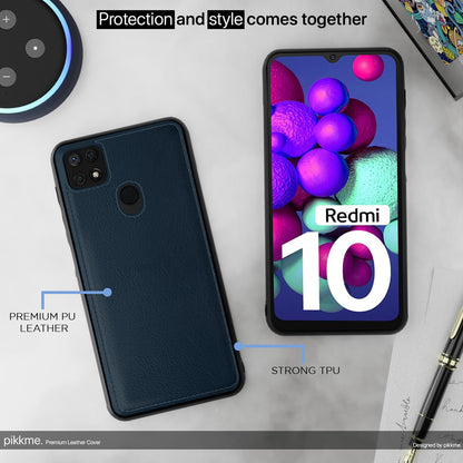 Pikkme Redmi 10/10 Power Leather blue phone cover – photo 4