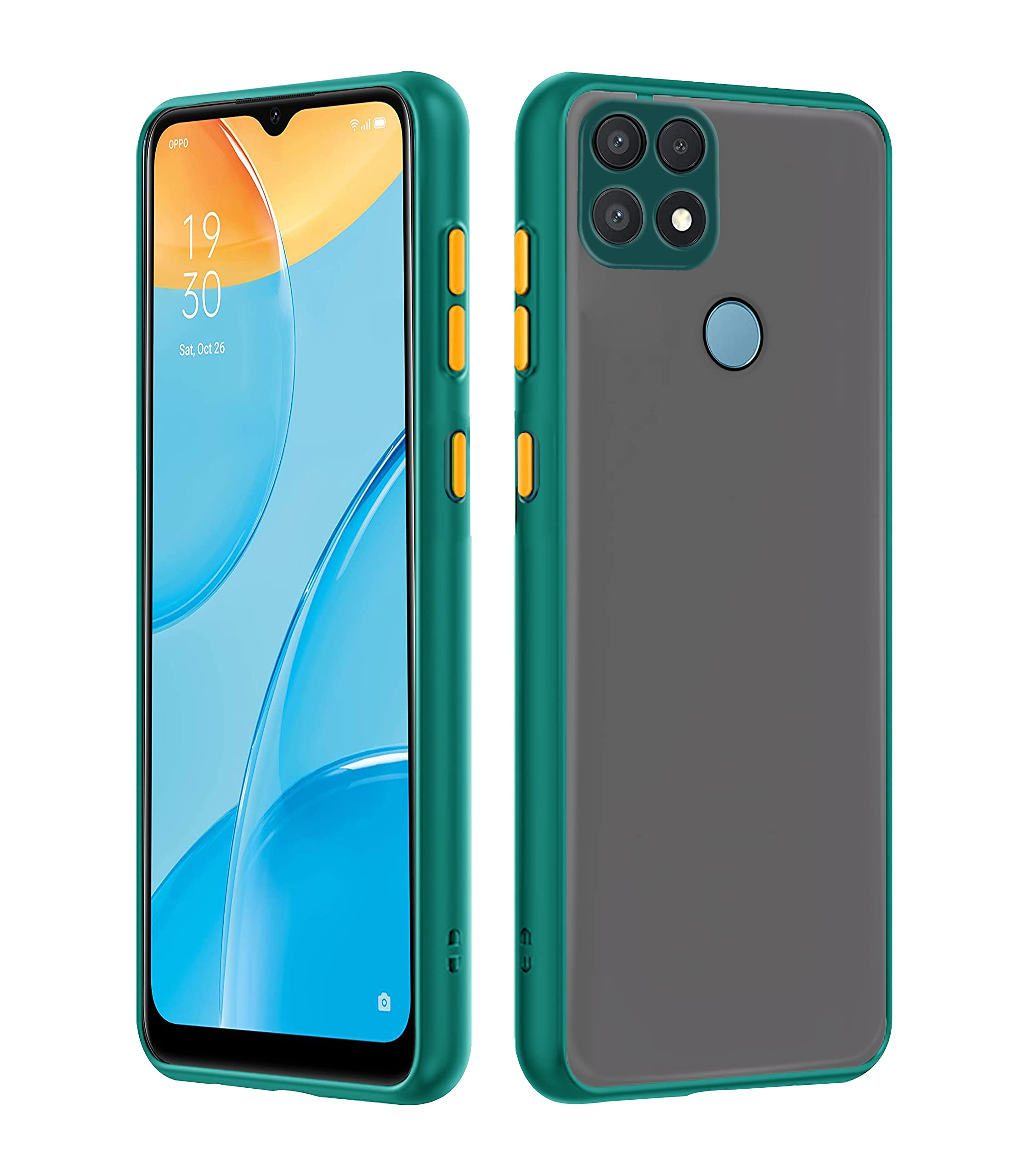 Green Hybrid back cover for Oppo A15/A15s – Pikkme