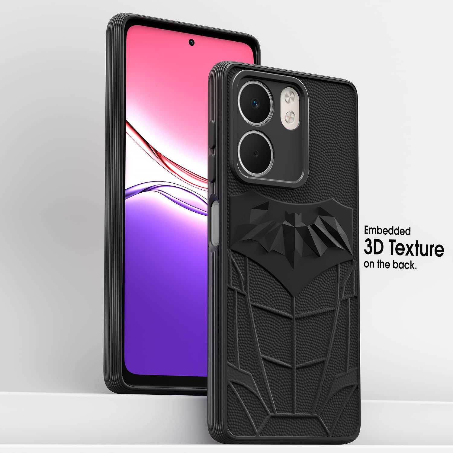 Pikkme Oppo A5x Shockproof Stylish Cartoon Back Cover (Black)