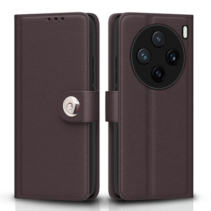 Pikkme Vivo X200 5G Button coffee flip cover