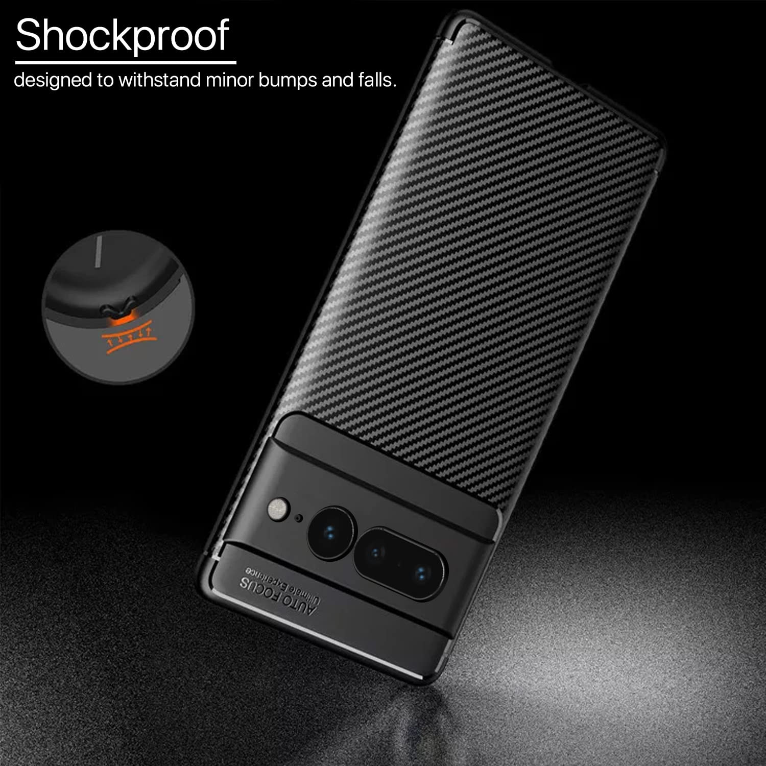Pikkme black Carbon mobile back cover for Google Pixel 7 Pro – photo 4