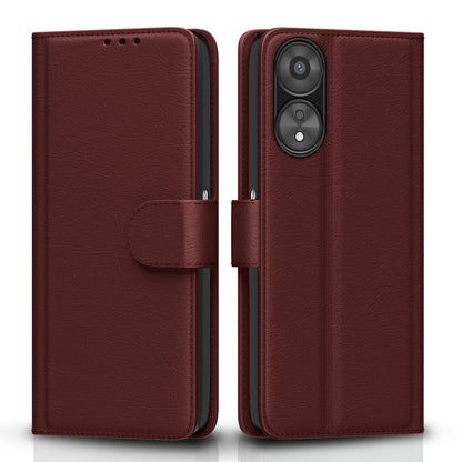 Brown Wallet wallet flip cover for Oppo A78 5G – Pikkme