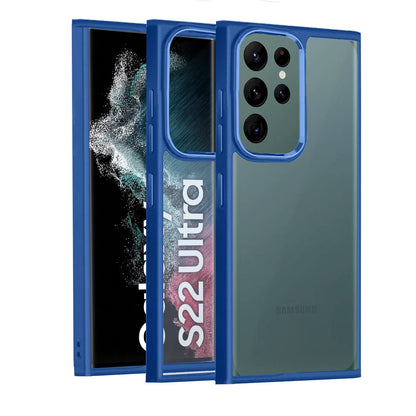 Samsung S22 Ultra Chrome back cover in dark blue by Pikkme