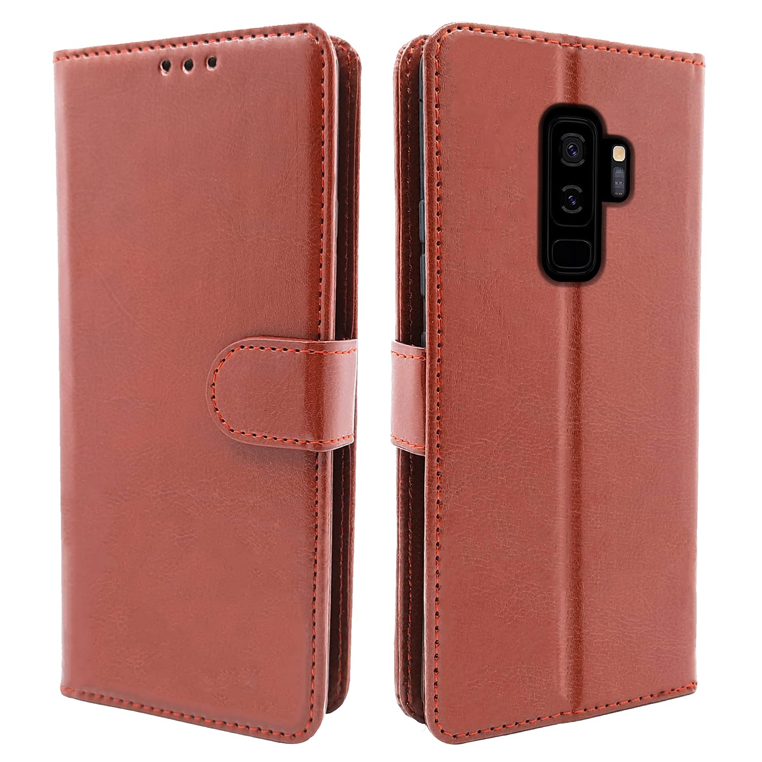 Pikkme brown flip cover for Samsung S9 Plus