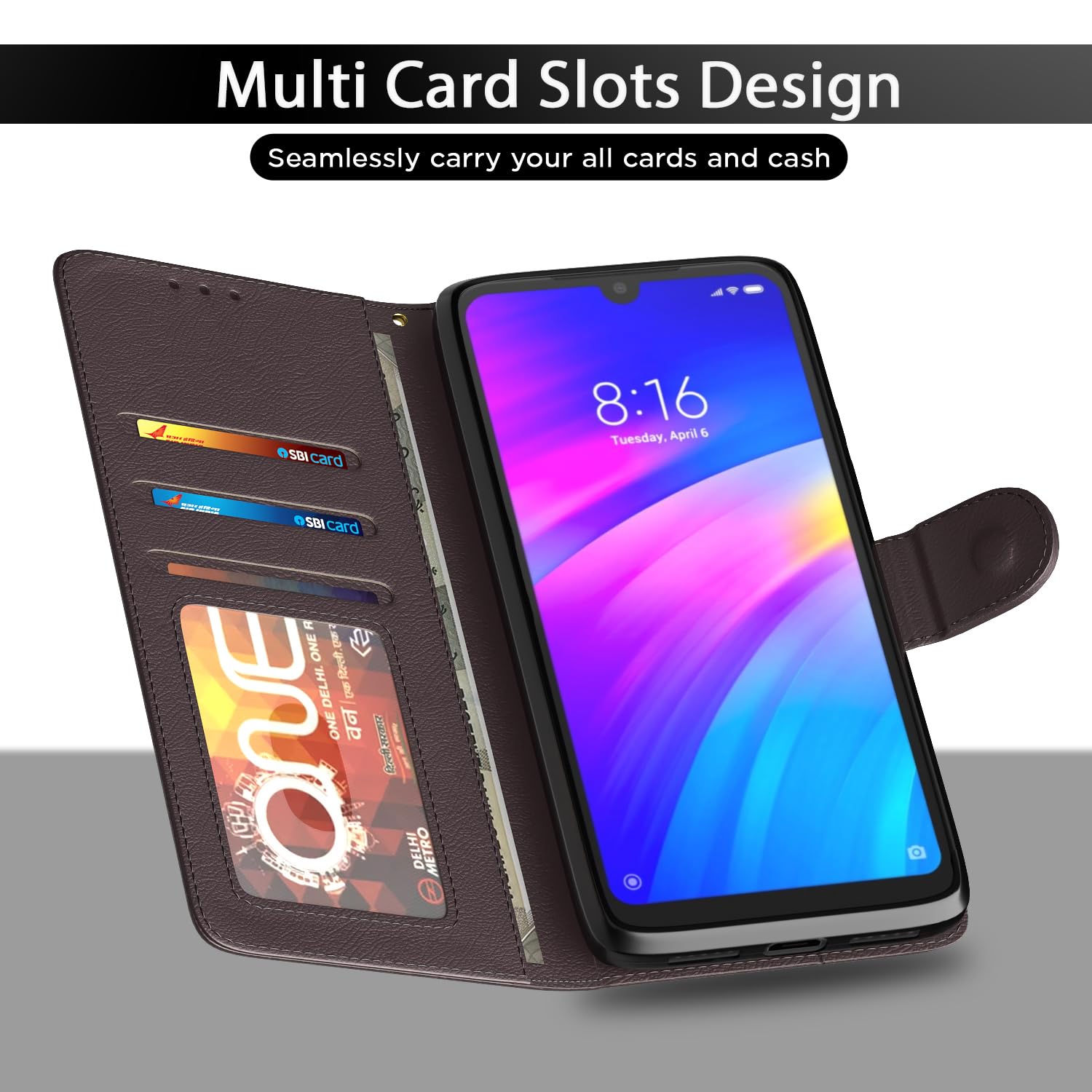 Pikkme coffee Wallet flip case for Redmi 7/Y3 – photo 5