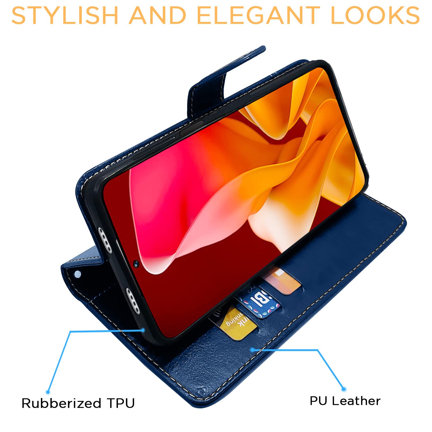 Blue & brown wallet flip cover for Mi 11i 5G/11i – Pikkme – photo 5