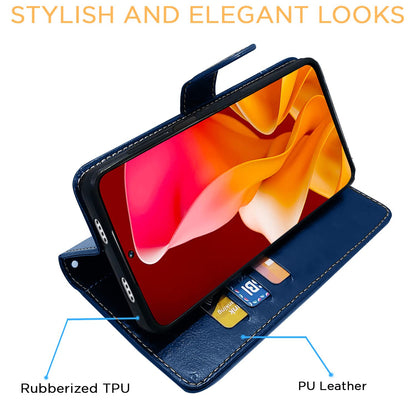 Blue & brown wallet flip cover for Mi 11i 5G/11i – Pikkme – photo 5