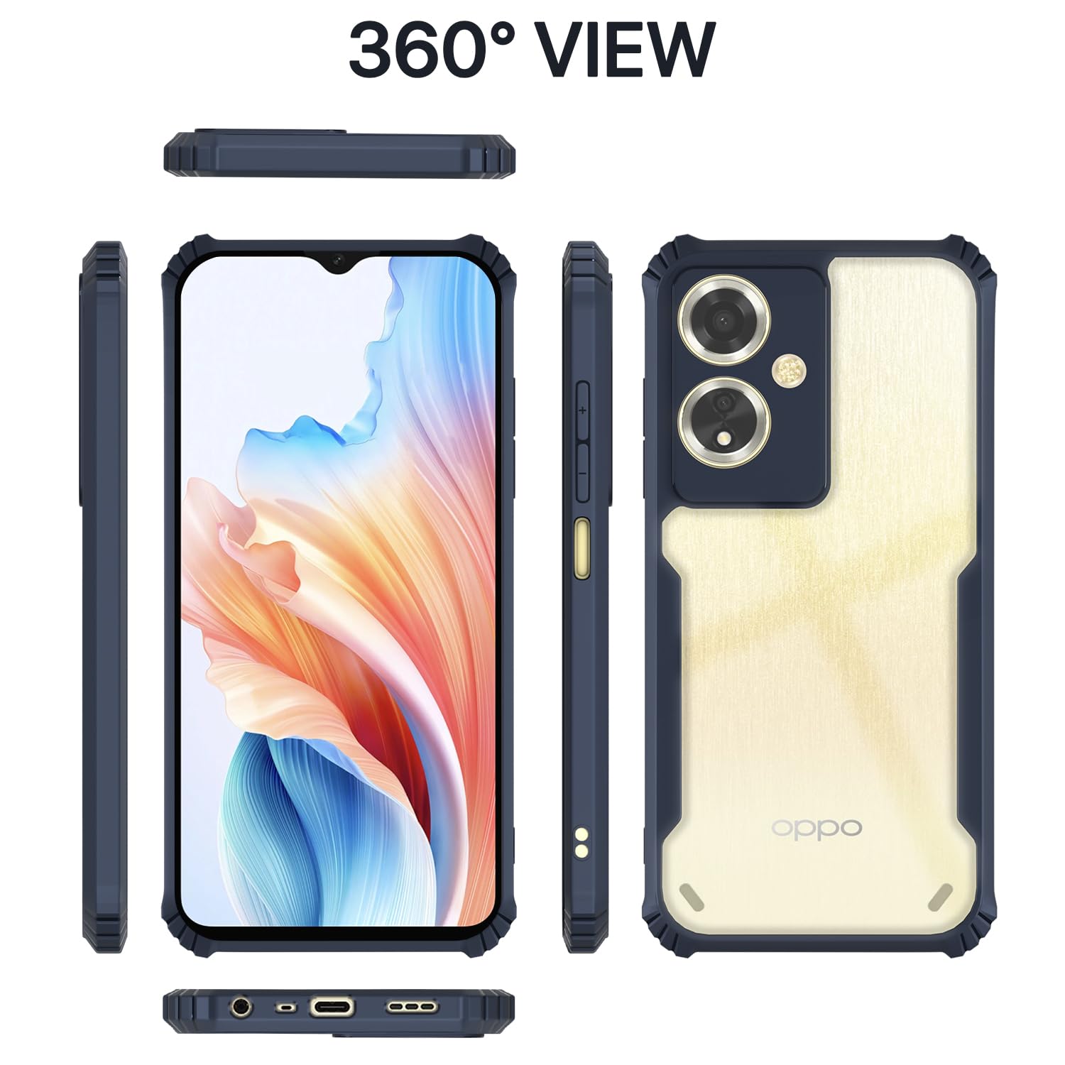 Blue Clear mobile cover for Oppo A59 5G – Pikkme – photo 2