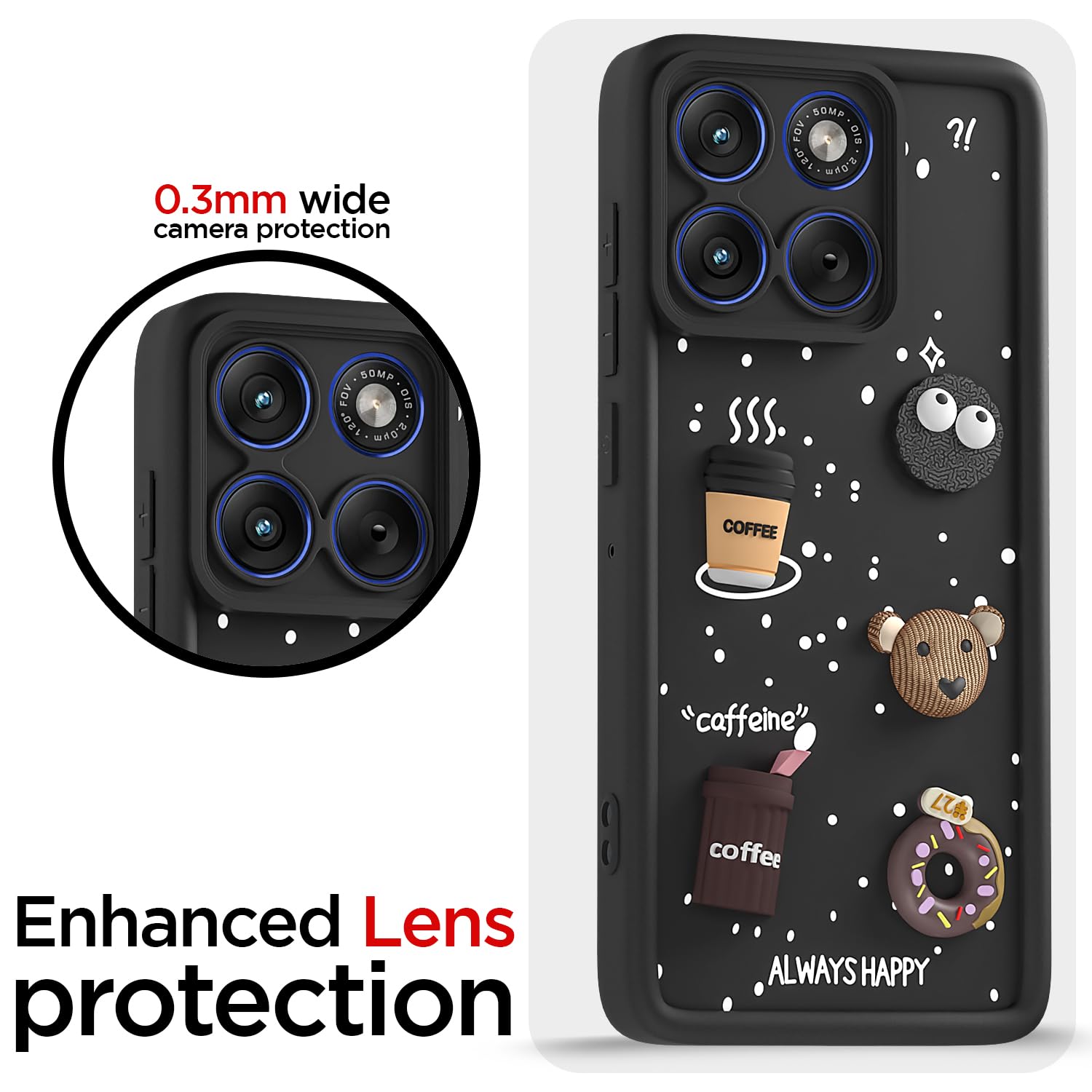 Pikkme black phone cover for Moto Edge 70 5G – photo 5