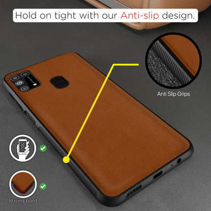 Pikkme Samsung M31/M31 Prime/F41 Leather camel mobile cover – photo 2