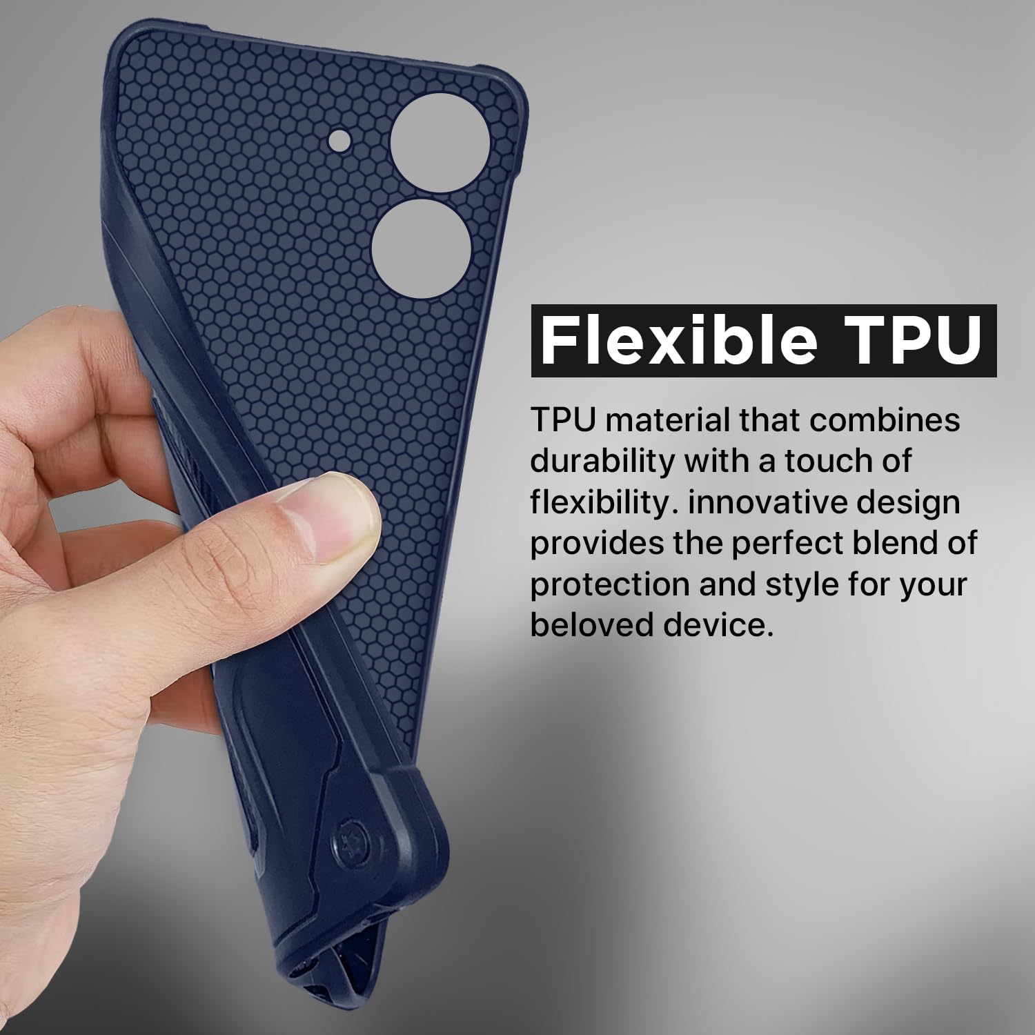 Blue Hybrid mobile back cover for Redmi 13C 4G/Poco C65 – Pikkme – photo 7
