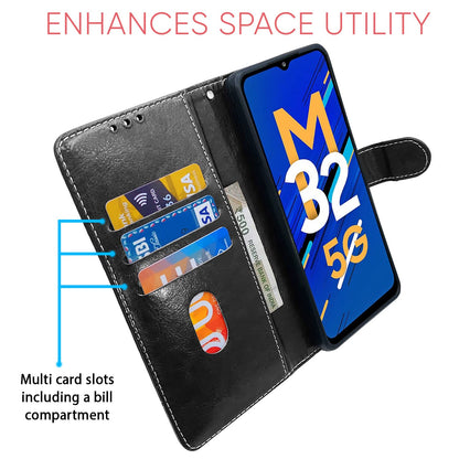 Pikkme black & brown wallet flip cover for Samsung M32 5G – photo 3