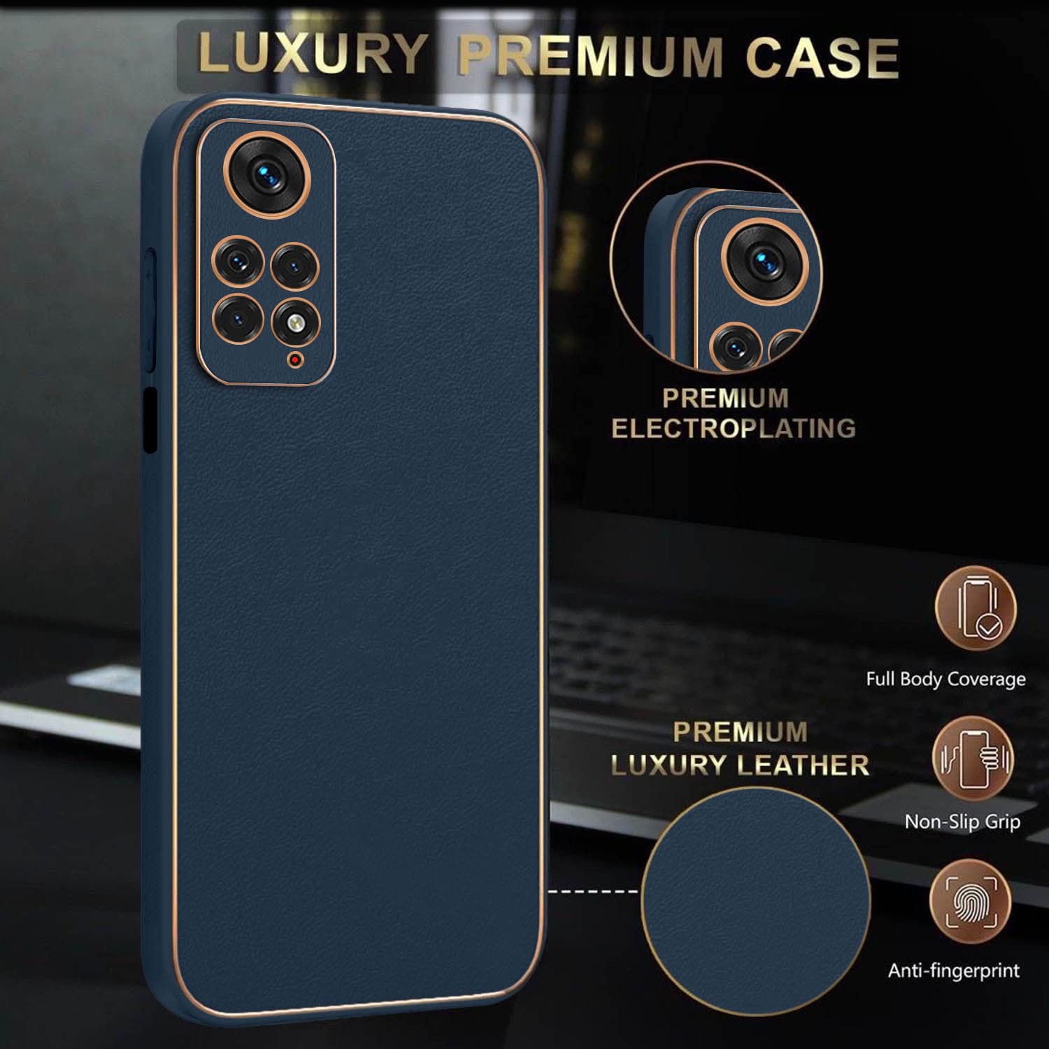 Navy blue mobile cover for Redmi Note 11 Pro/Note 11 Pro Plus 5G – Pikkme – photo 2