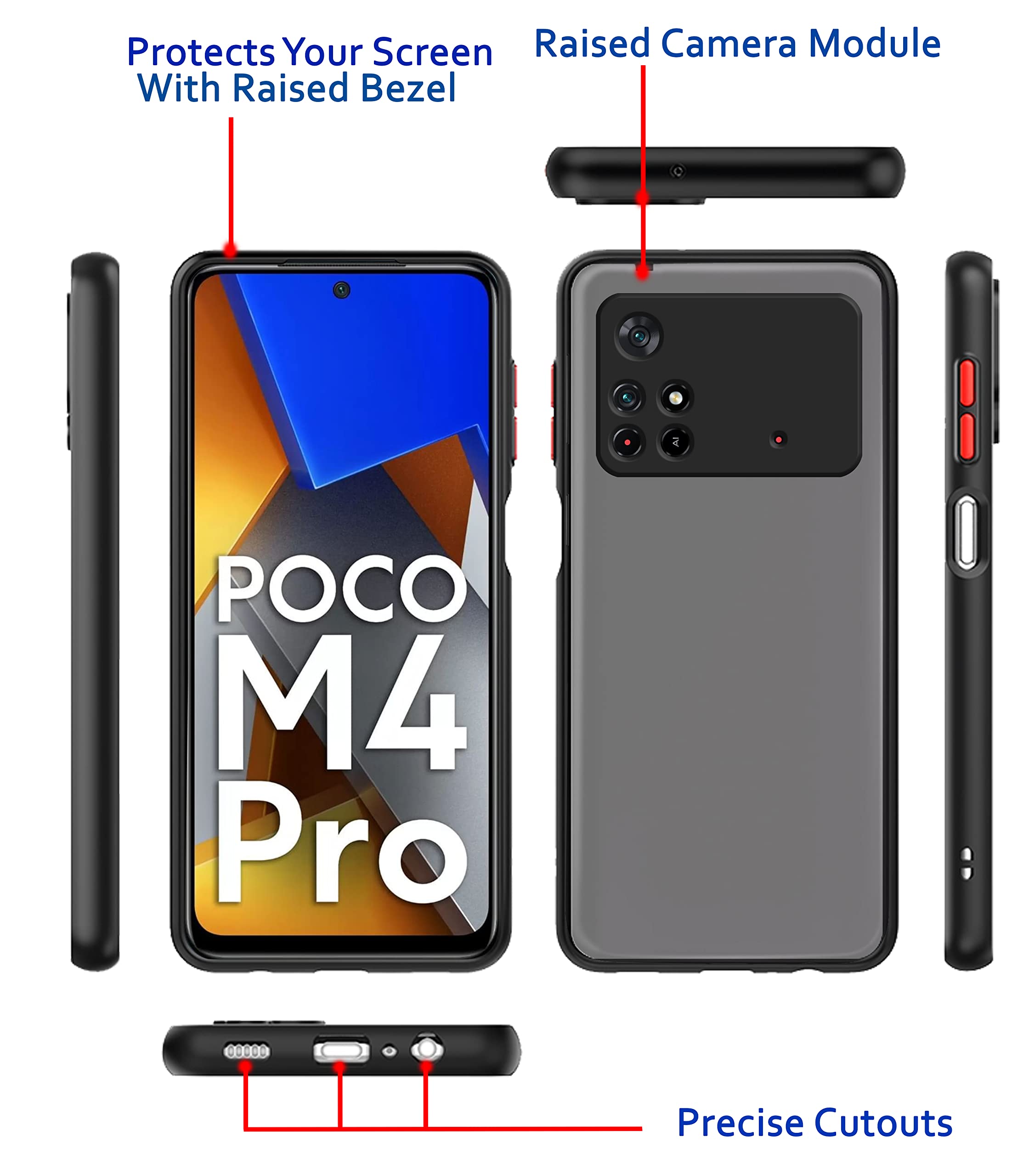Pikkme Poco M4 Pro 4G Hybrid black back cover – photo 3