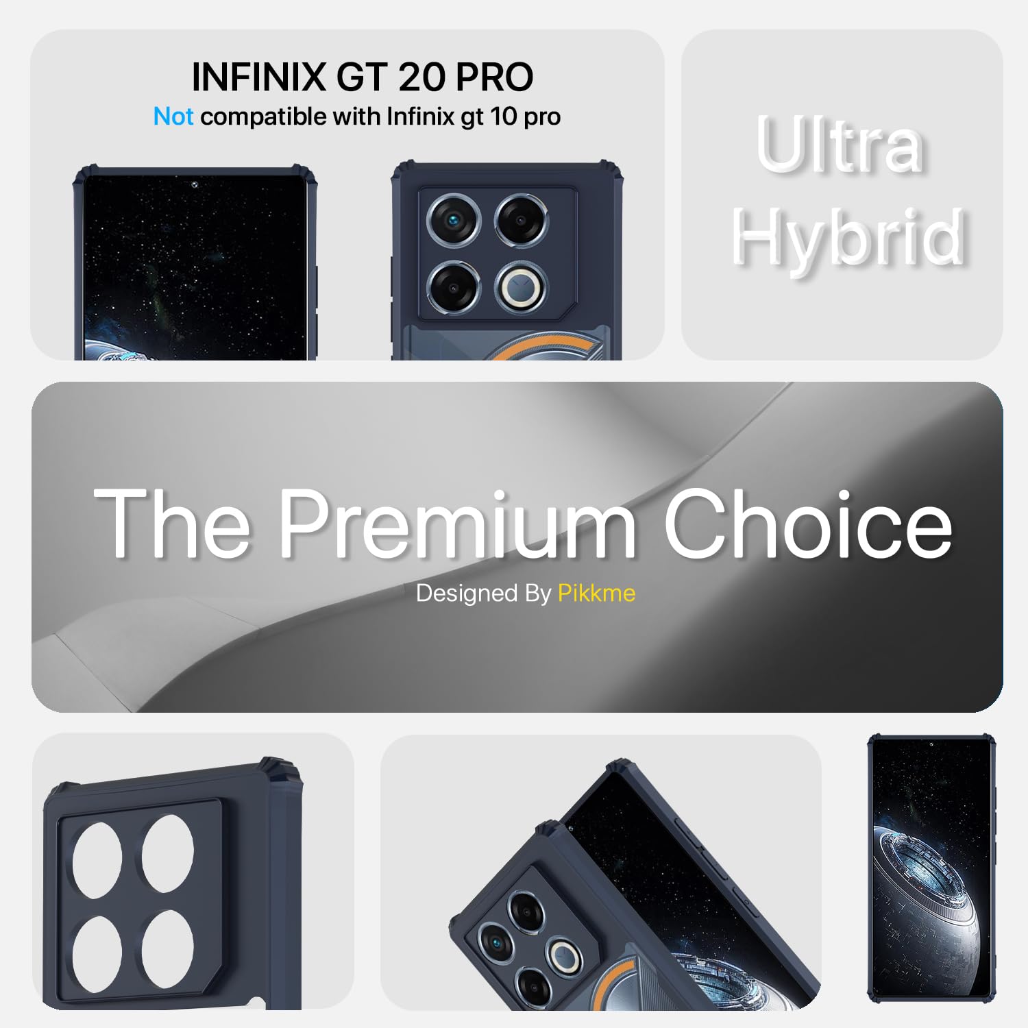 Pikkme blue Clear mobile back cover for Infinix GT 20 Pro 5G – photo 3