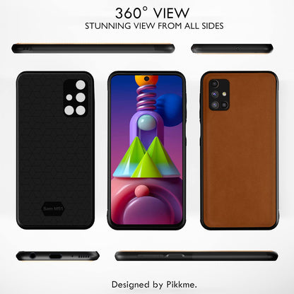 Samsung M51 Leather mobile back cover in camel by Pikkme – photo 3