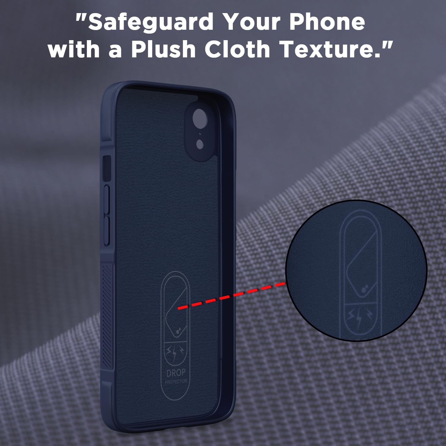 Pikkme iPhone Xr ZigZag Soft matte Liquid Silicone Back Cover (Blue)