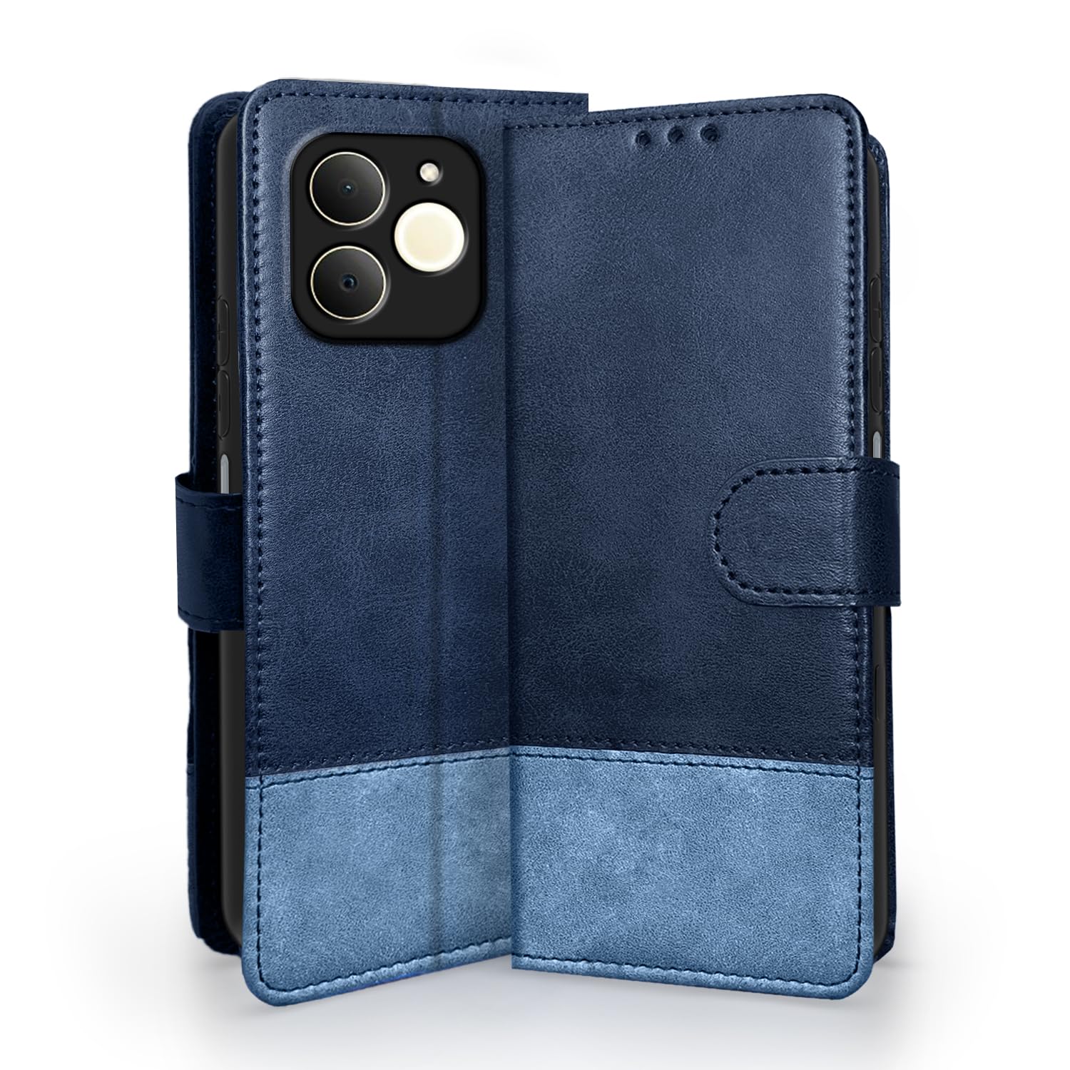 Pikkme Realme P4 Lite 4G navy & light blue flip case