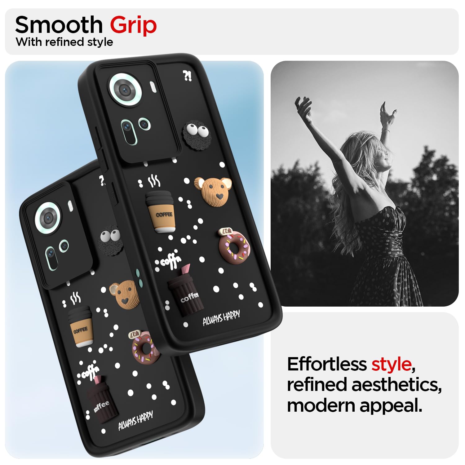 Pikkme black mobile cover for Oppo Reno 11 5G – photo 2