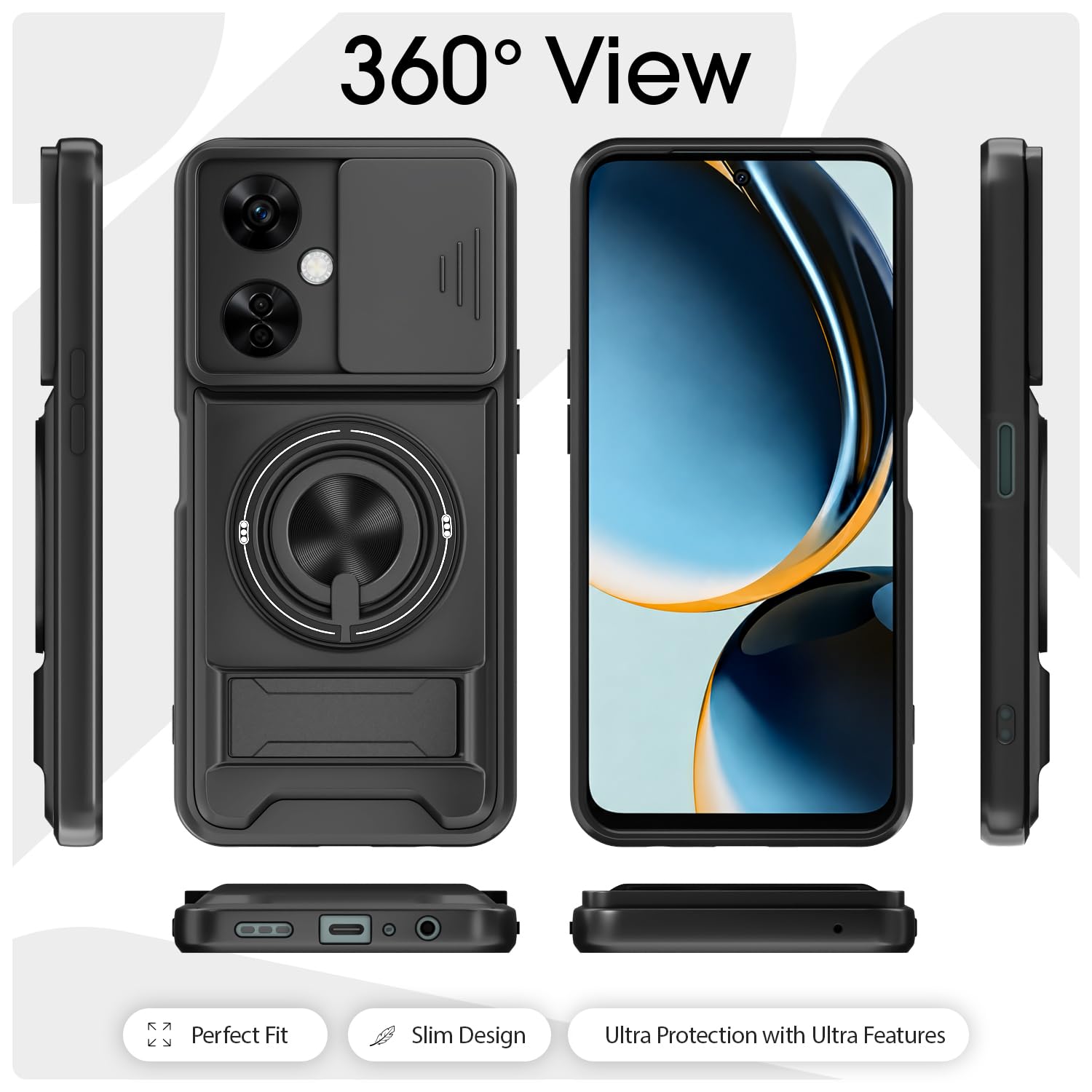 Black Tough Armor mobile cover for OnePlus Nord CE 3 Lite/N30 5G – Pikkme – photo 6