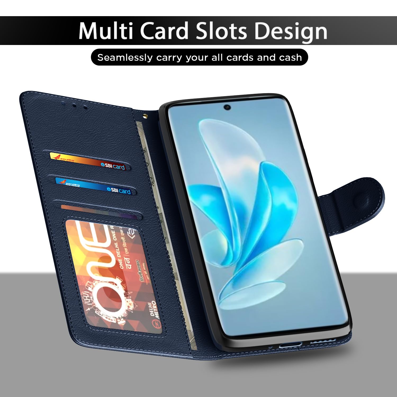 Blue Wallet flip case for Vivo V29/V29 Pro 5G – Pikkme – photo 5