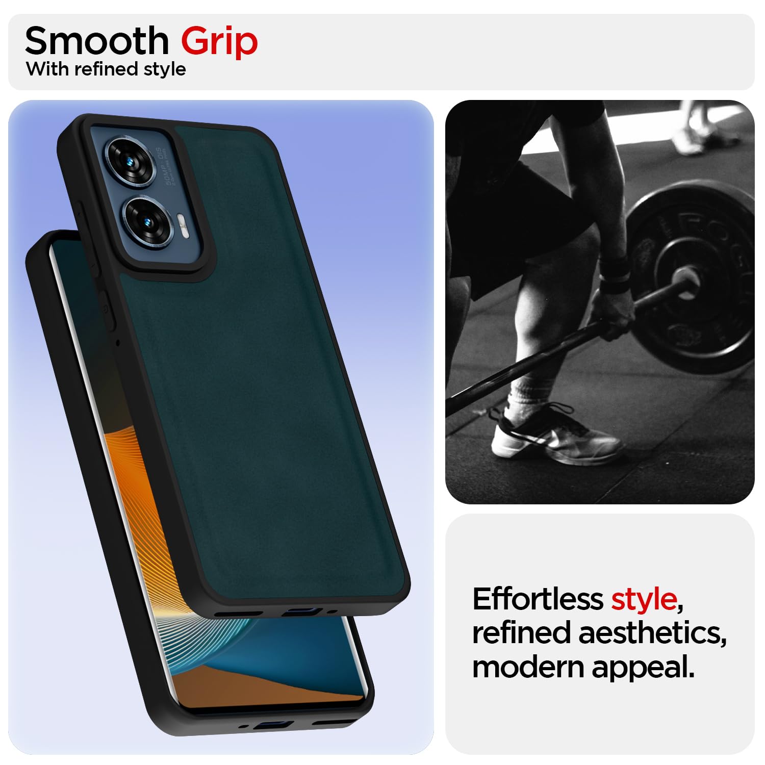 Green Leather phone cover for Moto Edge 50 Fusion/G96 5G – Pikkme – photo 3